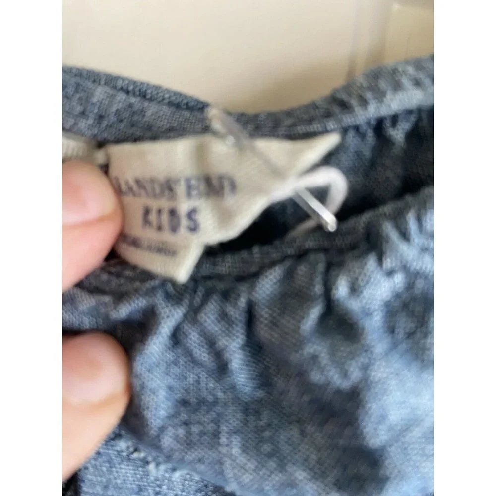 Land’s End Size 10 Girl’s‎ Chambray Blue Denim Dres